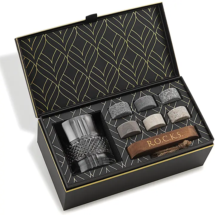 The Connoisseur's Set - Reserve Glass & Stones/ for whiskey-loving gentlemen