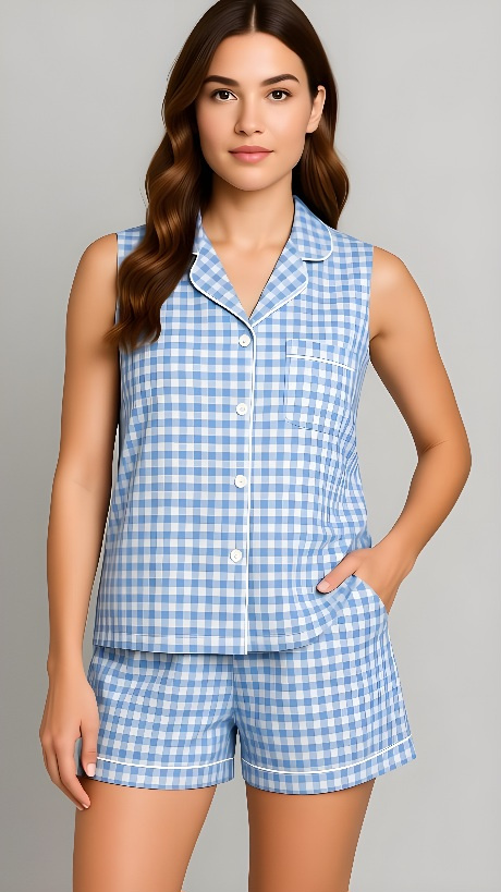 Deep Blue Gingham